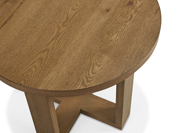 KADEN ROUND LAMP TABLE WALNUT