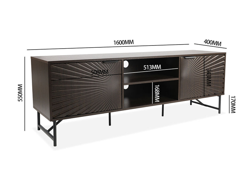 WALLS 2 DOOR ENTERTAINMENT UNIT WALNUT