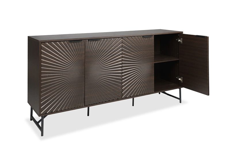 WALLS 4 DOOR BUFFET WALNUT