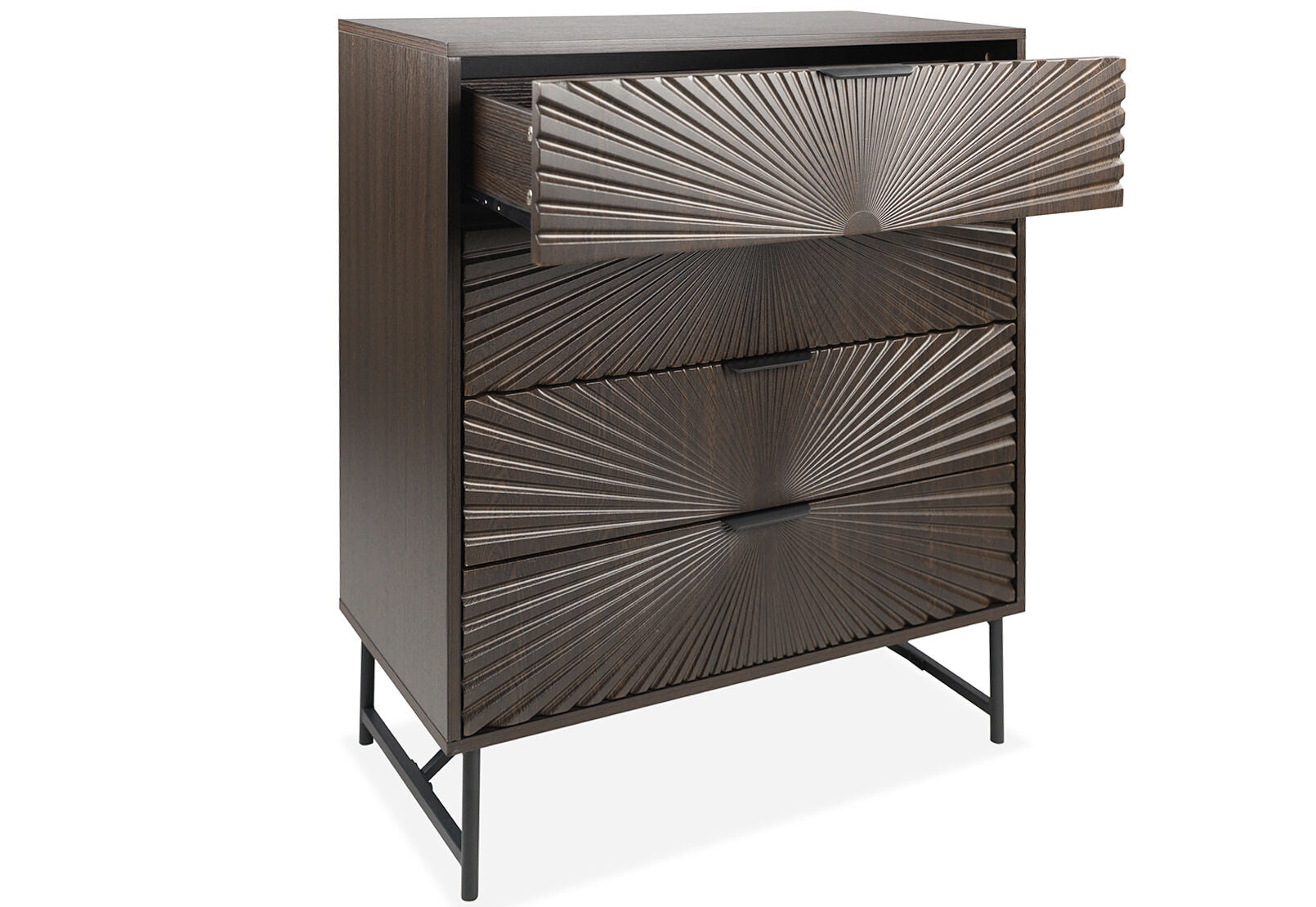 WALLS 4 DRAWER TALL CHEST WALNUT