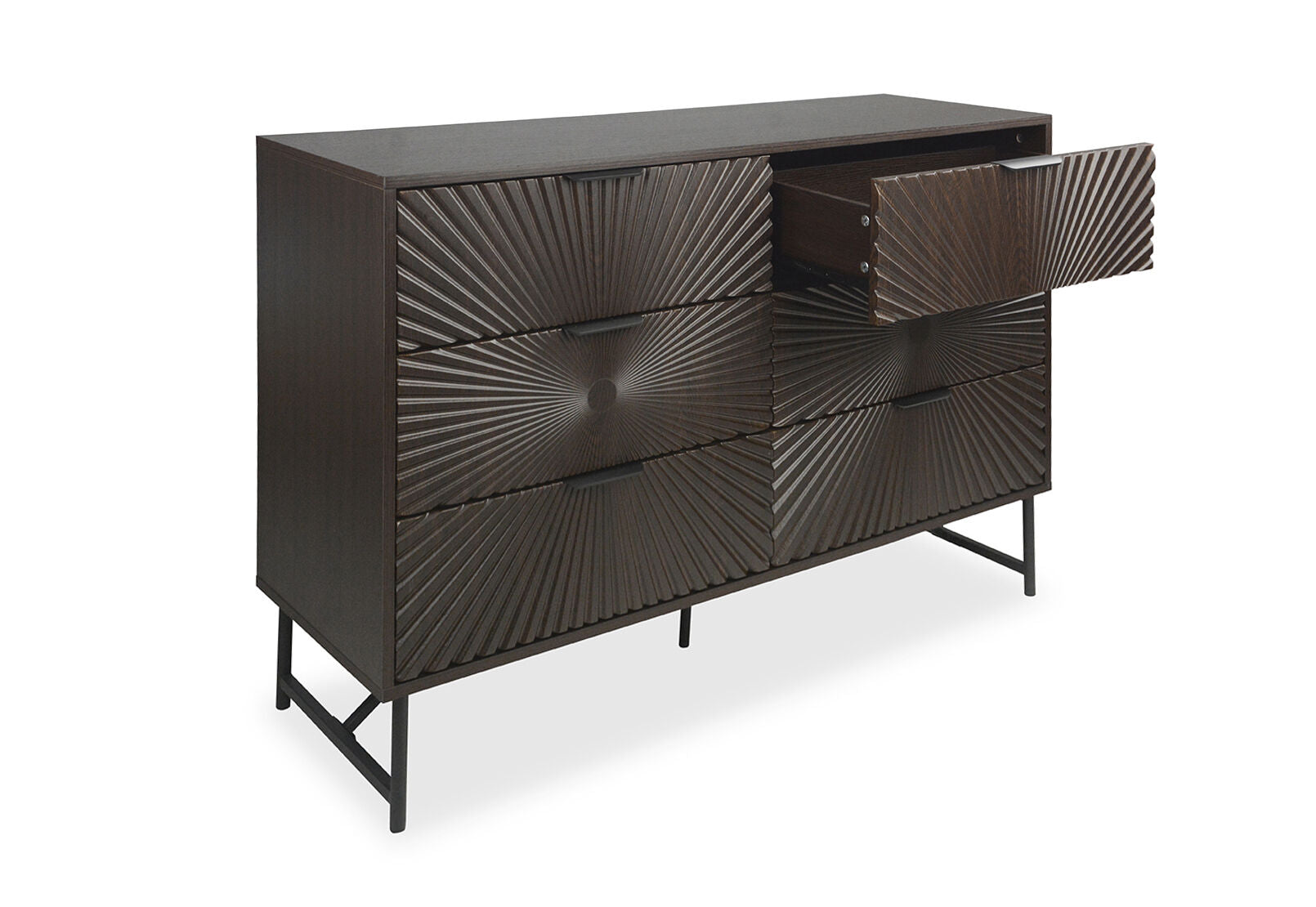 WALLS 6 DRAWER DRESSER WALNUT