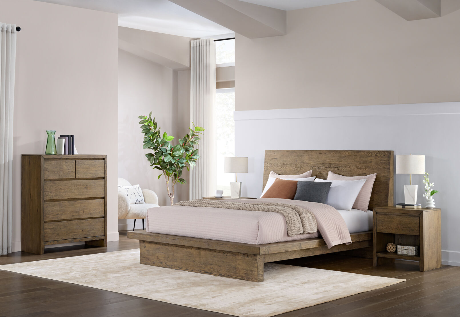 DEANDRE KING BED WALNUT