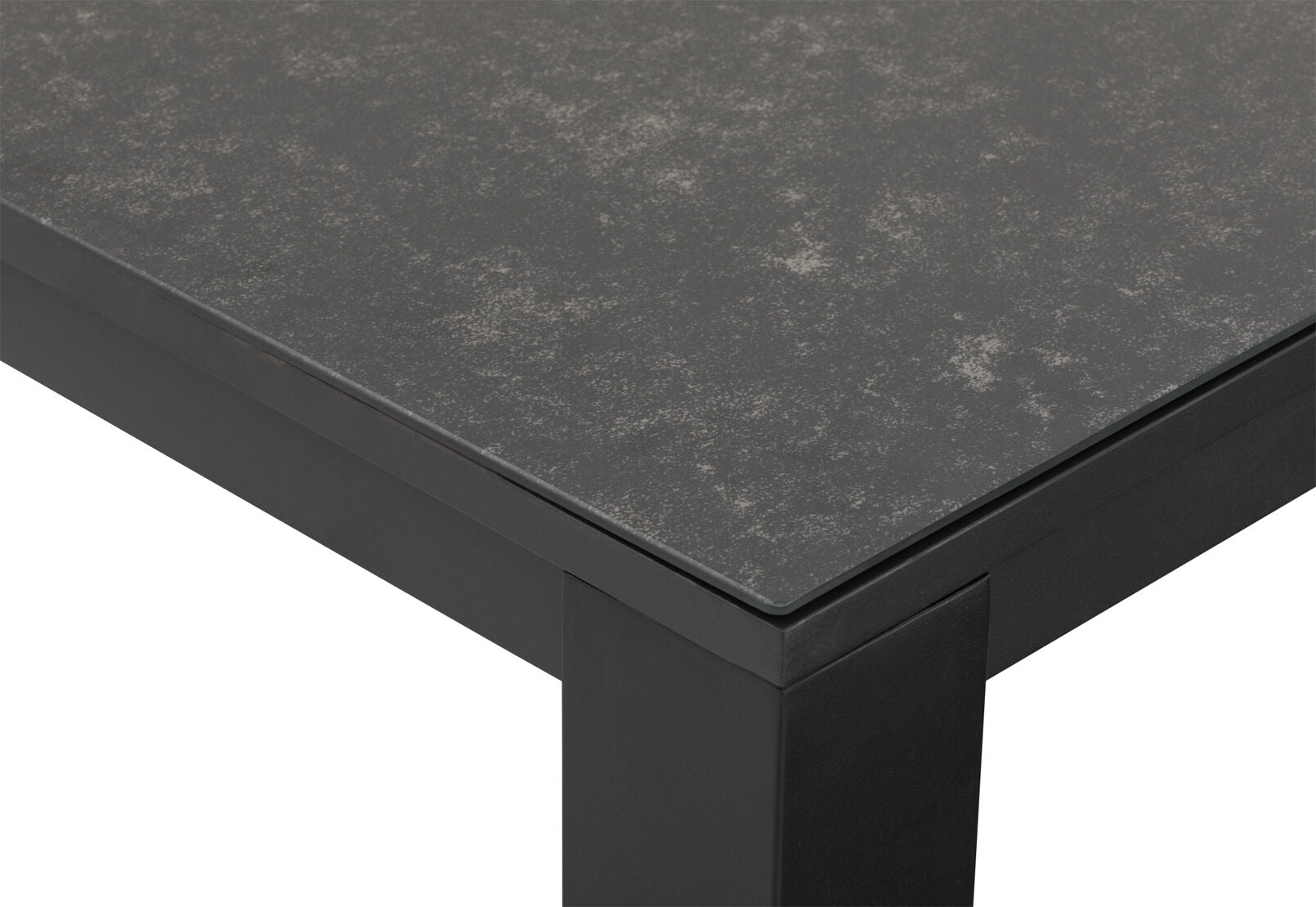 LA PALOMA 3 PIECE OUTDOOR DINING TABLE WITH NAVITI BENCH SETTING CHARCOAL