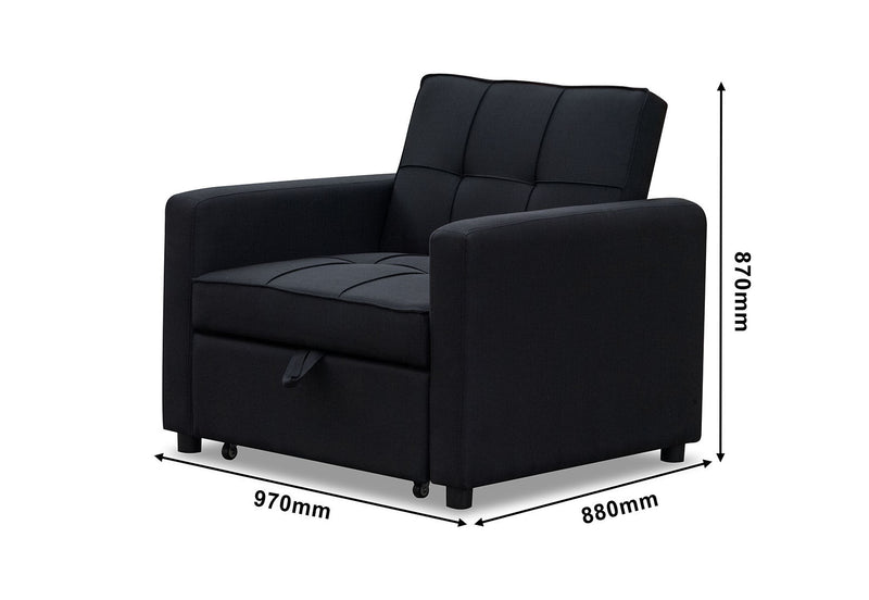 MCMAHON SOFA BED CHARCOAL