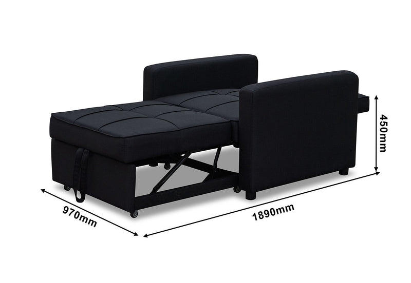 MCMAHON SOFA BED CHARCOAL