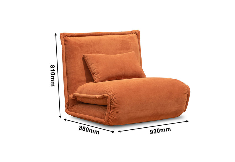 OCONNELL SOFA BED CHAIR RUST