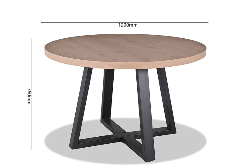 AGATE DINING TABLE OAK BLACK