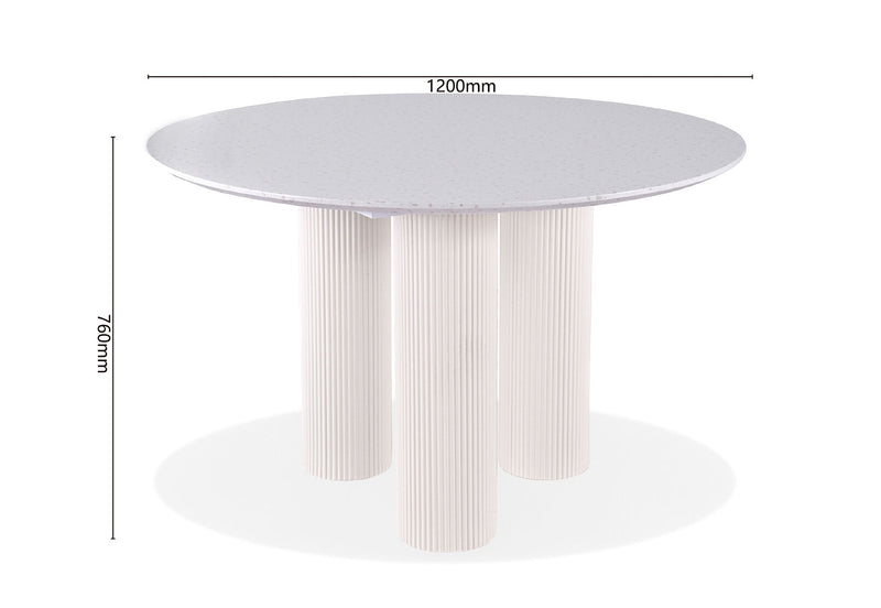 ALDERNEY DINING TABLE WHITE