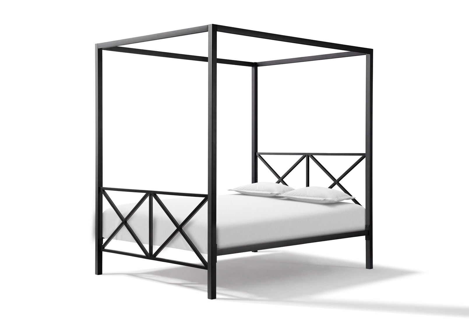COFFEY 4 POST QUEEN BED BLACK