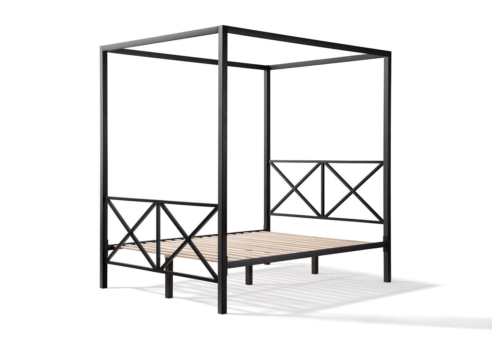 COFFEY 4 POST QUEEN BED BLACK