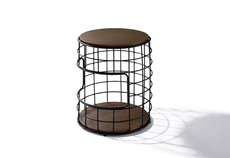 LOGAN LAMP TABLE BLACK/WALNUT