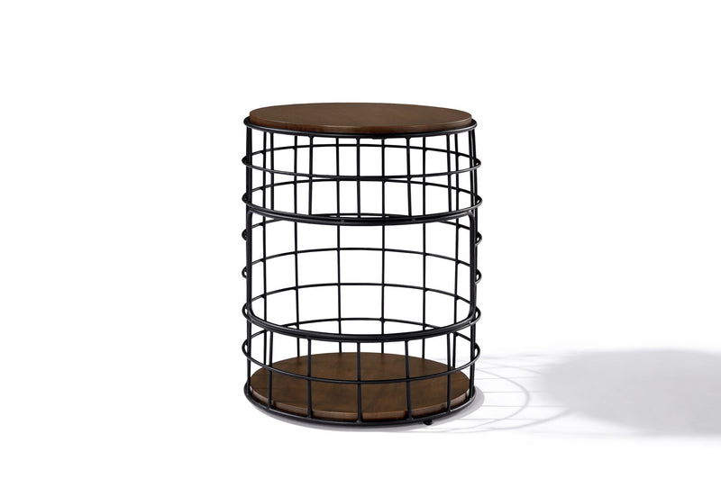 LOGAN LAMP TABLE BLACK/WALNUT