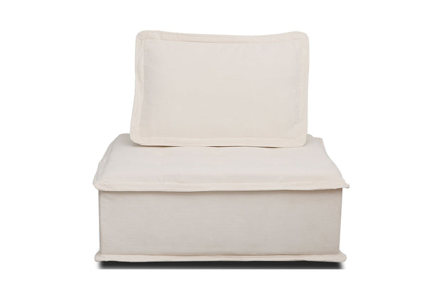 LEILA MODULAR ARMLESS CHAIR BEIGE
