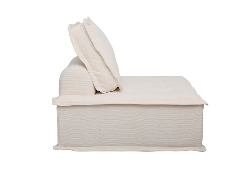 LEILA MODULAR ARMLESS CHAIR BEIGE