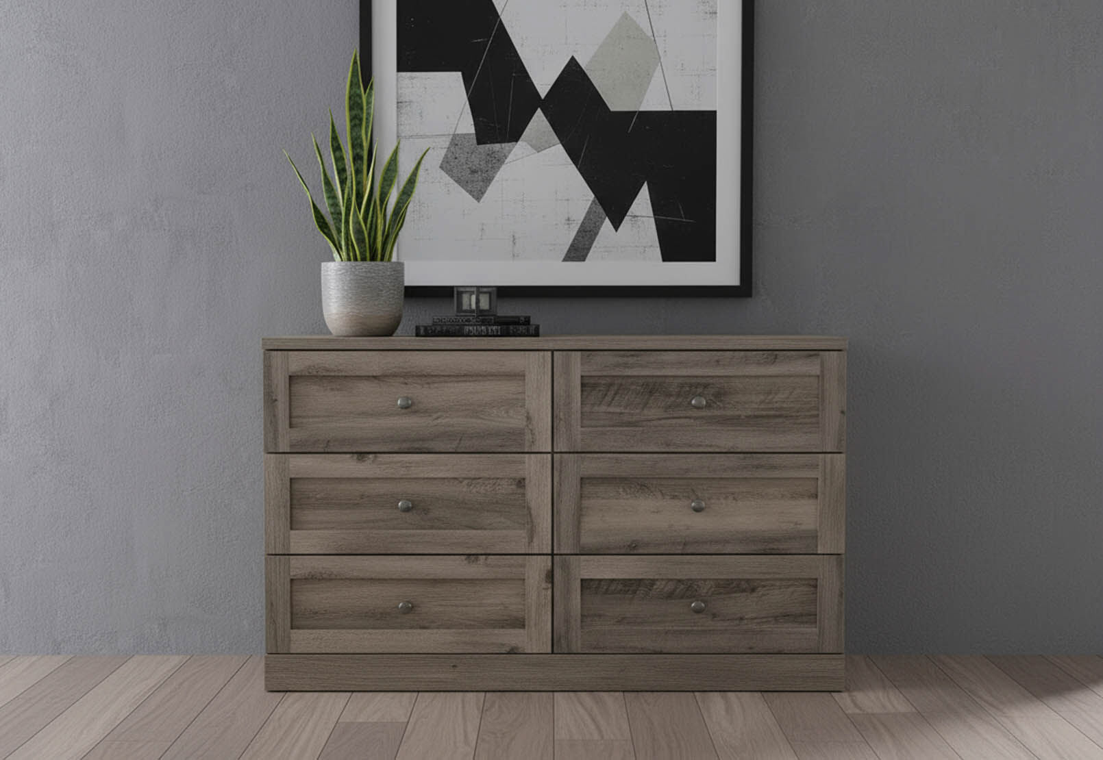 ALYO 6 DRAWER DRESSER ASH