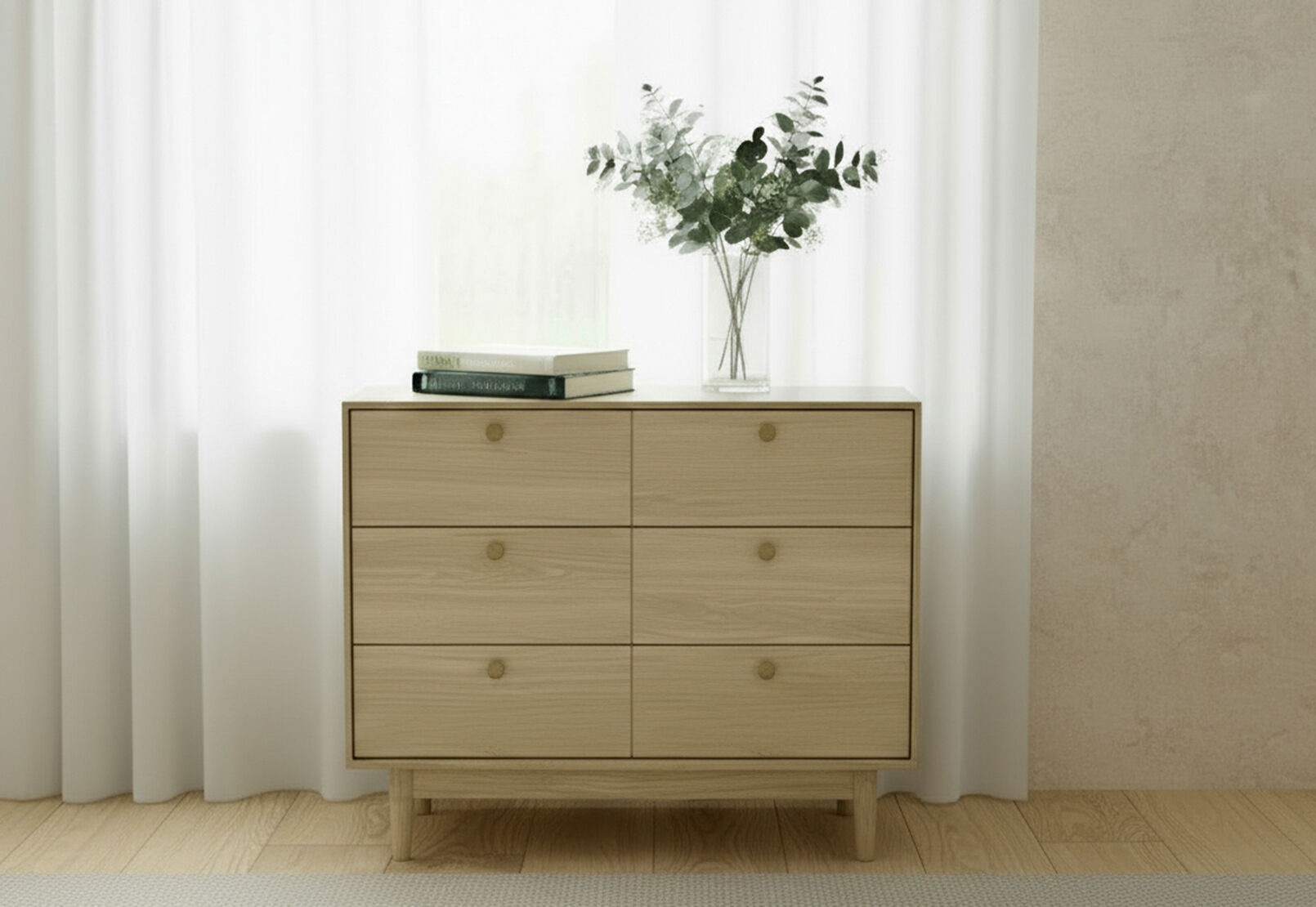 FAWKE 6 DRAWER DRESSER NATURAL