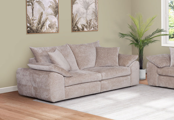 MARLENE FABRIC 2 SEATER SOFA TAUPE