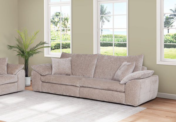 MARLENE FABRIC 3 SEATER SOFA TAUPE