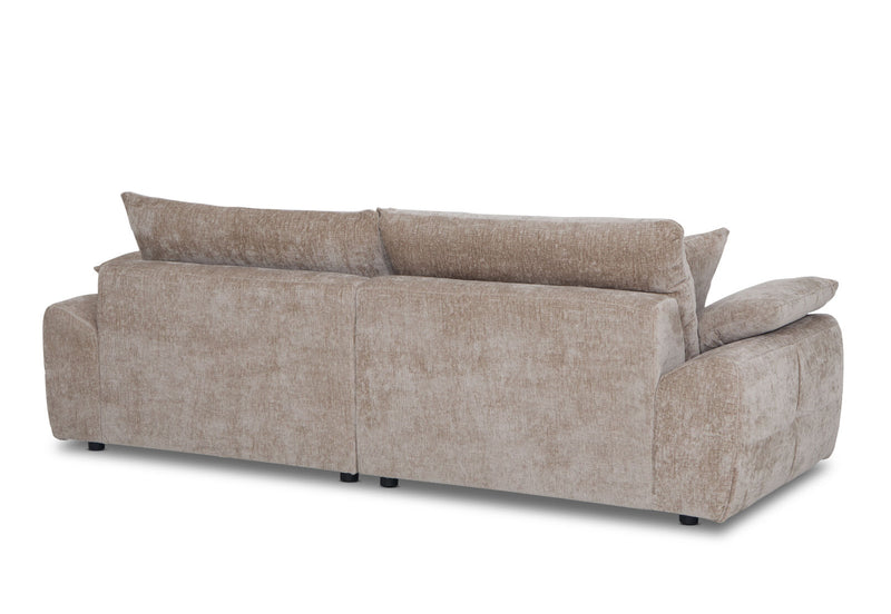 MARLENE FABRIC 3 SEATER SOFA TAUPE