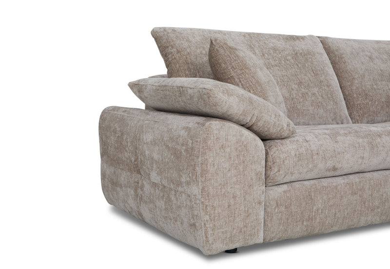 MARLENE FABRIC 3 SEATER SOFA TAUPE