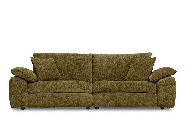 MARLENE FABRIC 3 SEATER SOFA GREEN