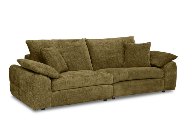 MARLENE FABRIC 3 SEATER SOFA GREEN