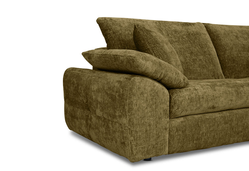 MARLENE FABRIC 3 SEATER SOFA GREEN