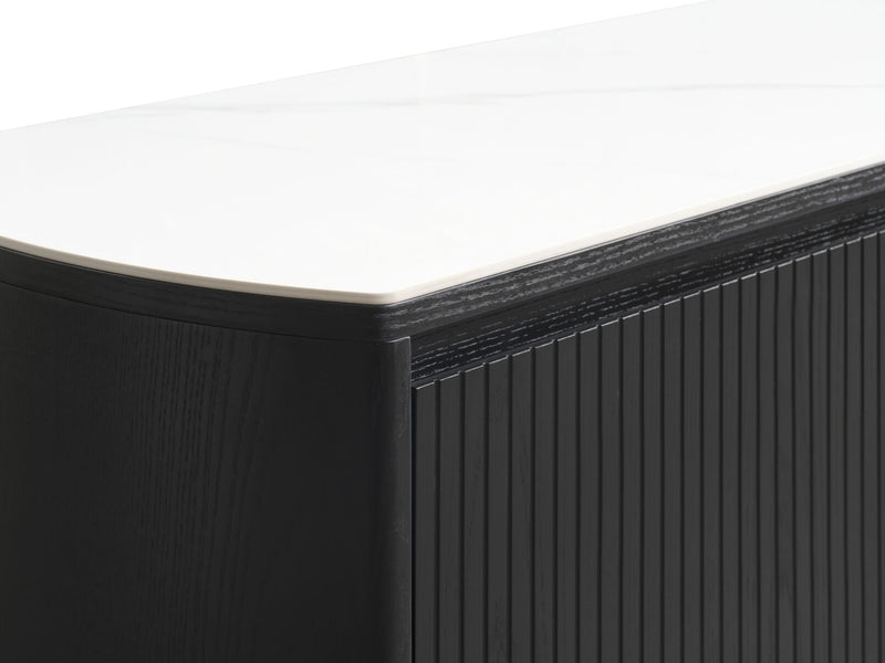 DORVAL ENTERTAINMENT UNIT BLACK/WHITE