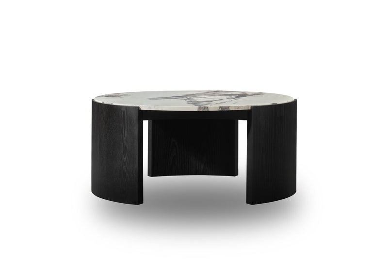 EGON ROUND COFFEE TABLE 	BLACK/WHITE