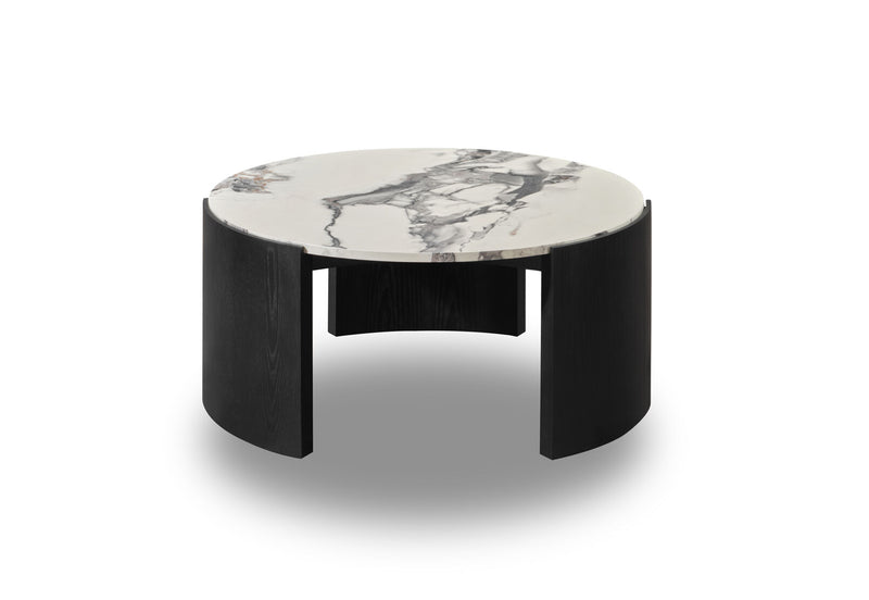 EGON ROUND COFFEE TABLE 	BLACK/WHITE