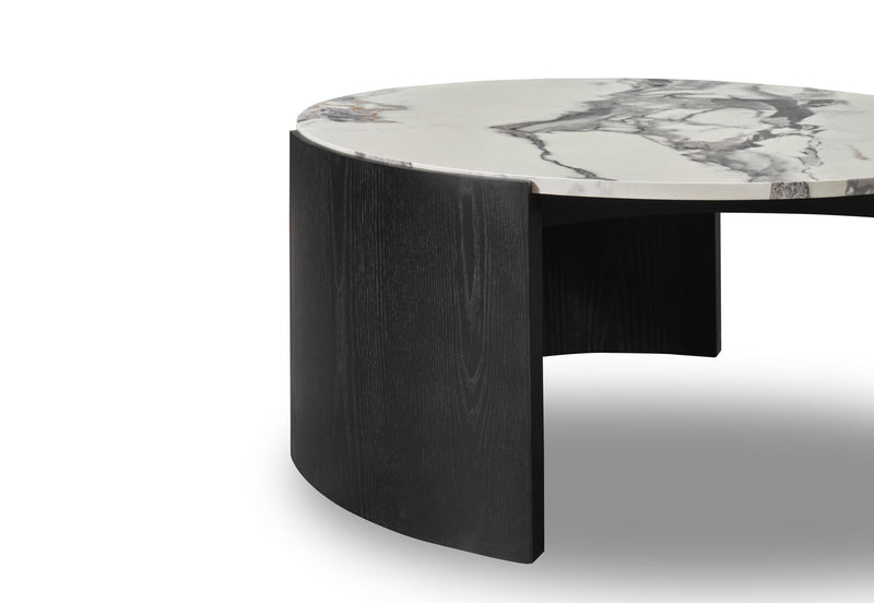 EGON ROUND COFFEE TABLE 	BLACK/WHITE