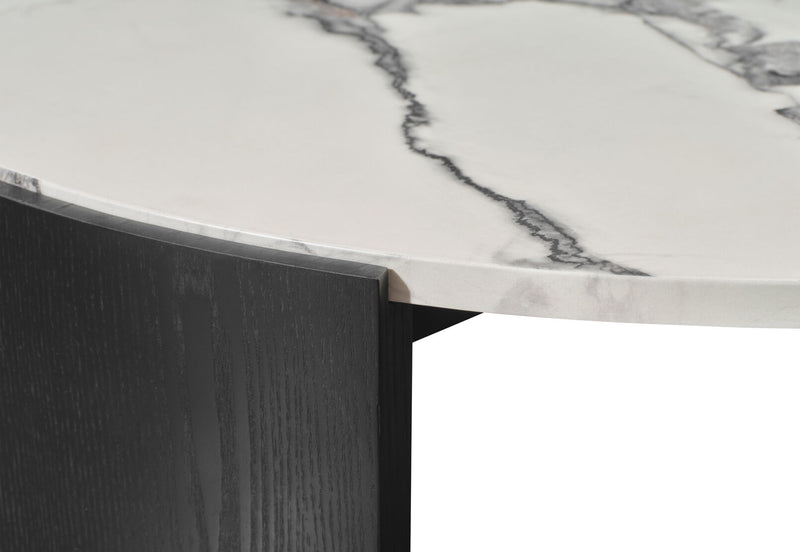 EGON ROUND LAMP TABLE BLACK/WHITE