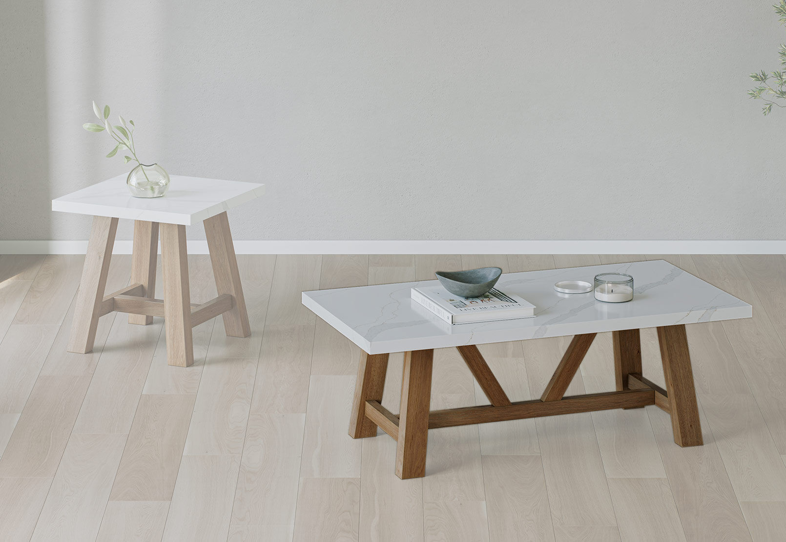 MATTEO COFFEE TABLE 	LIGHT OAK