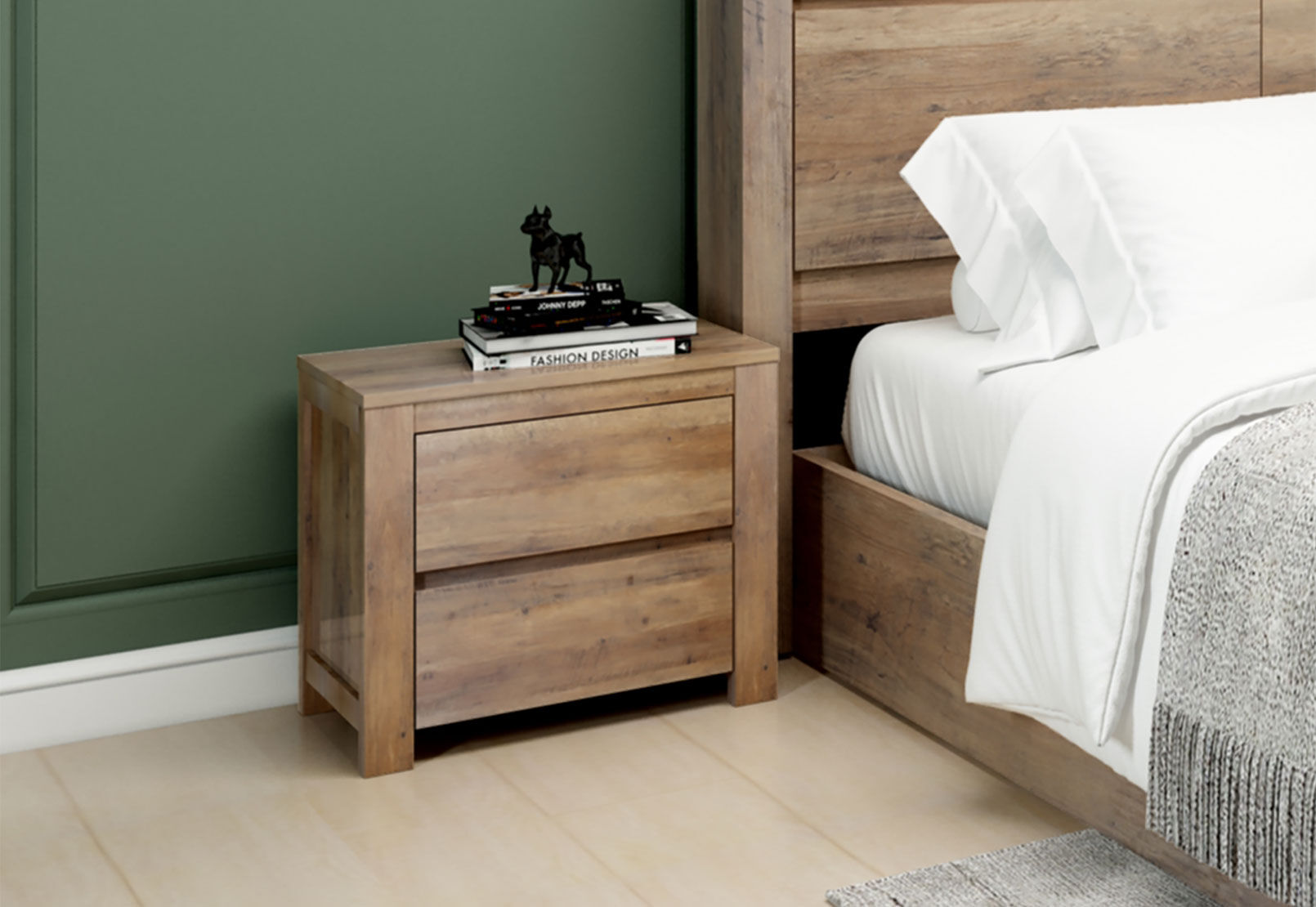VALDA BEDSIDE TABLE WALNUT