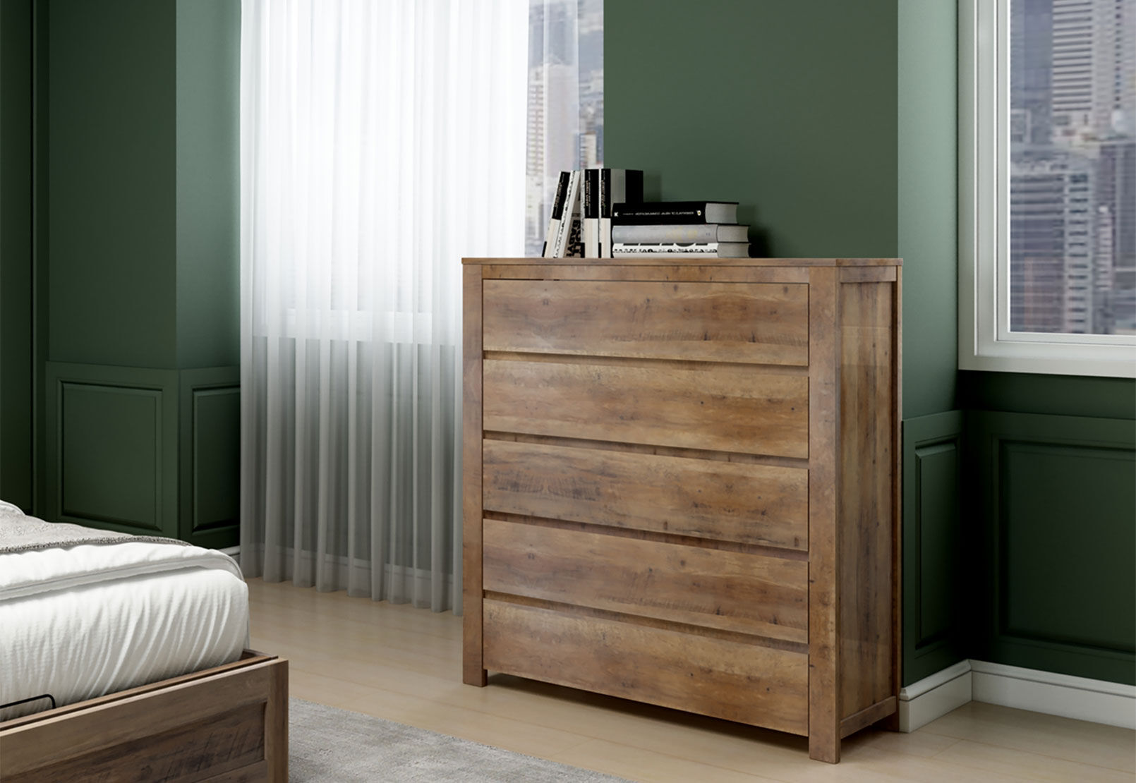 VALDA TALL CHEST WALNUT