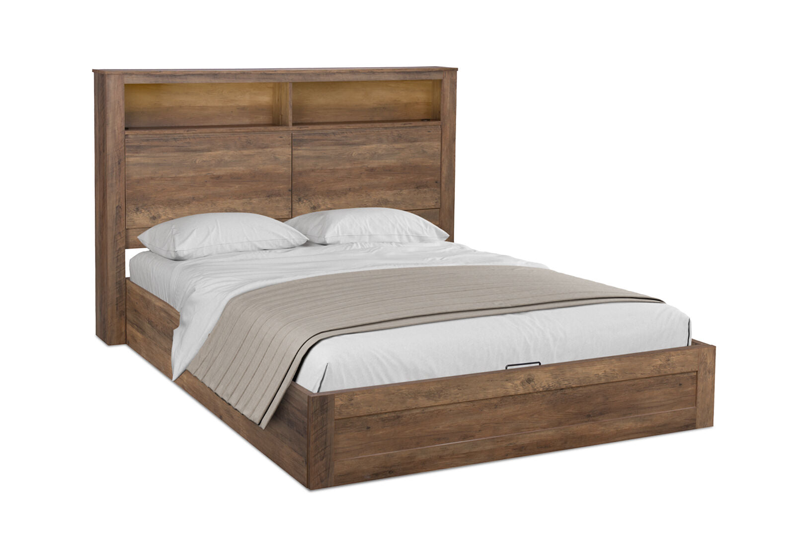 VALDA QUEEN LIFT BED WALNUT