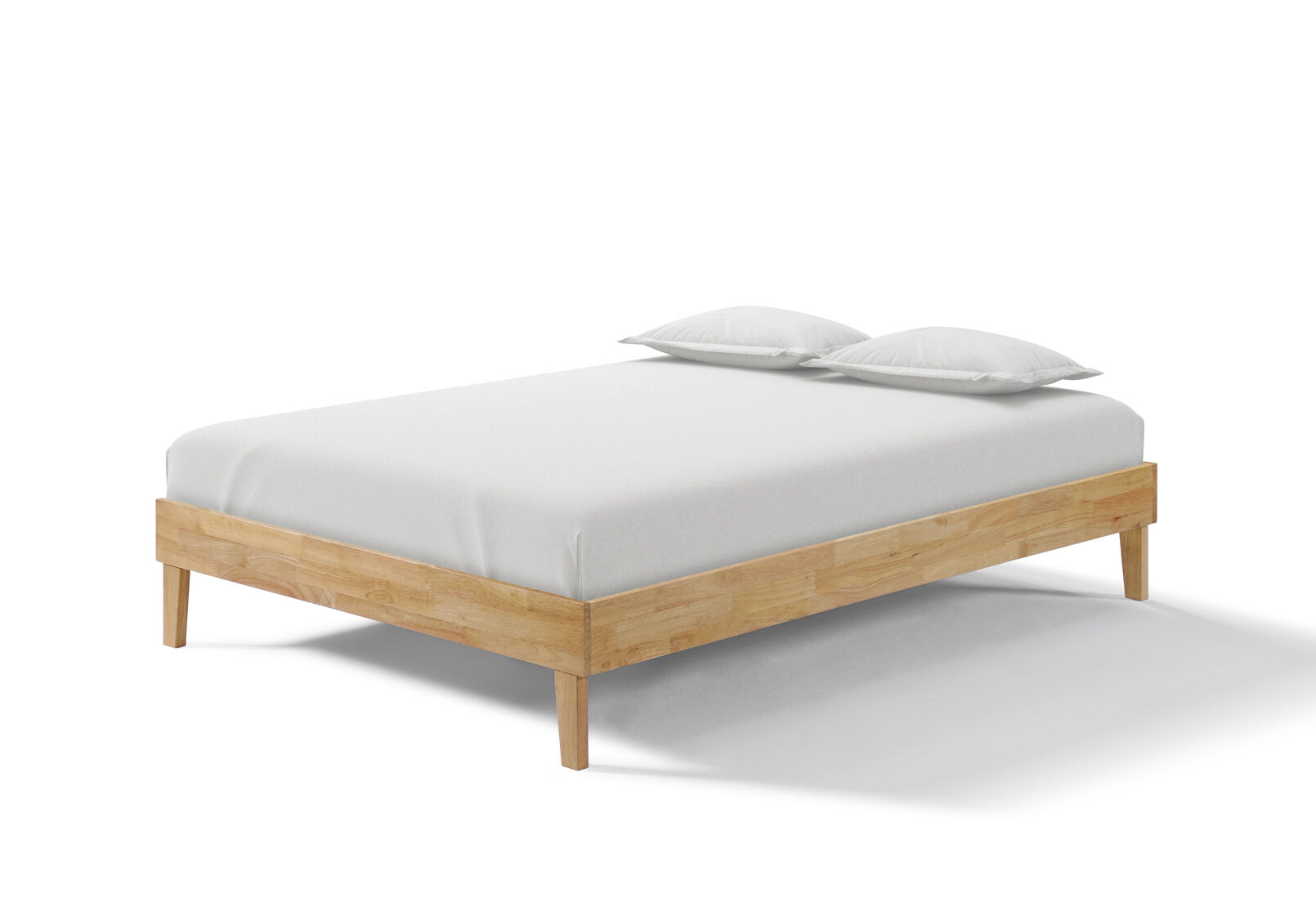 CRAIG DOUBLE BED BASE LIGHT OAK