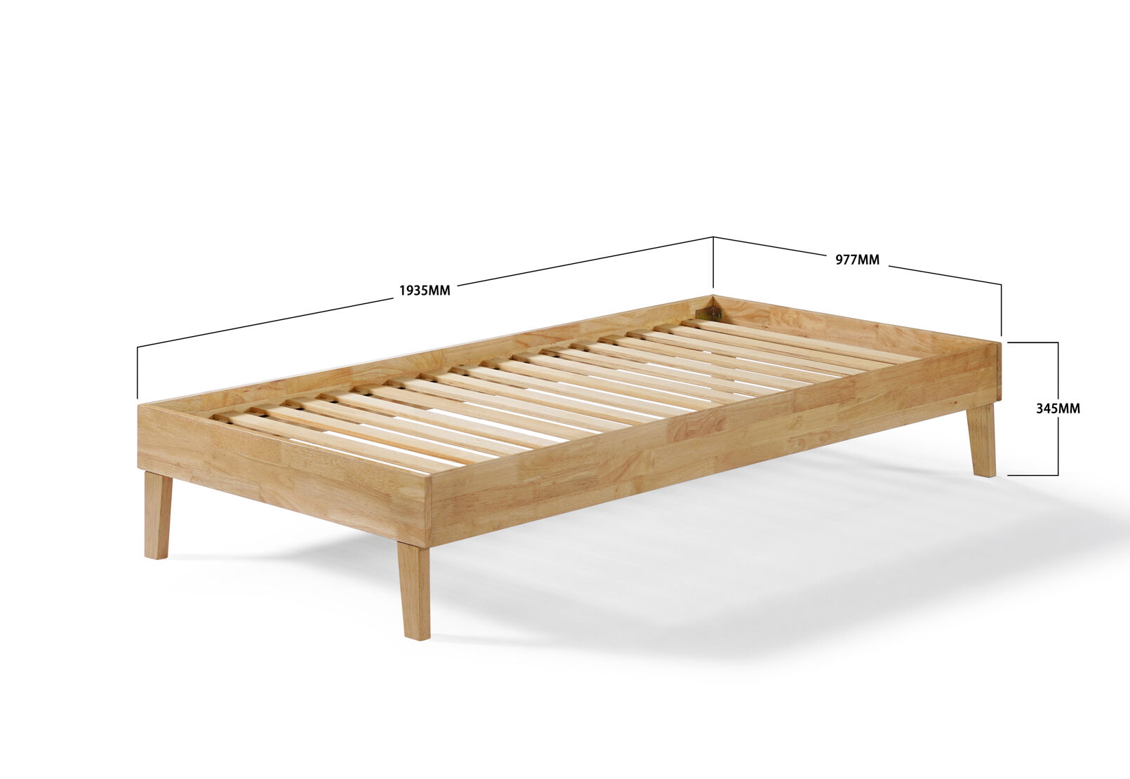 CRAIG SINGLE BED BASE LIGHT OAK