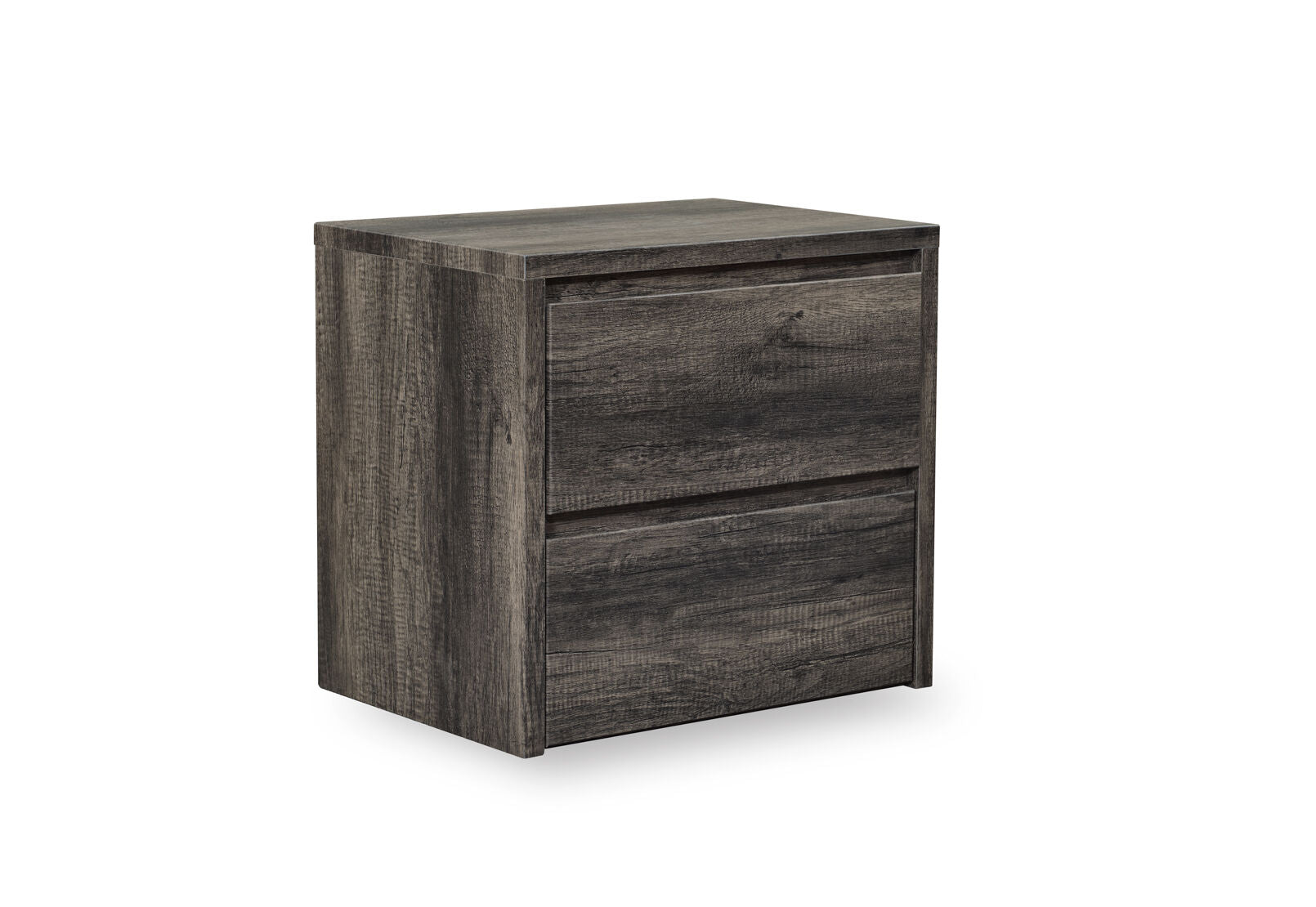 VESPERA 2 DRAWER BEDSIDE DARK GREY