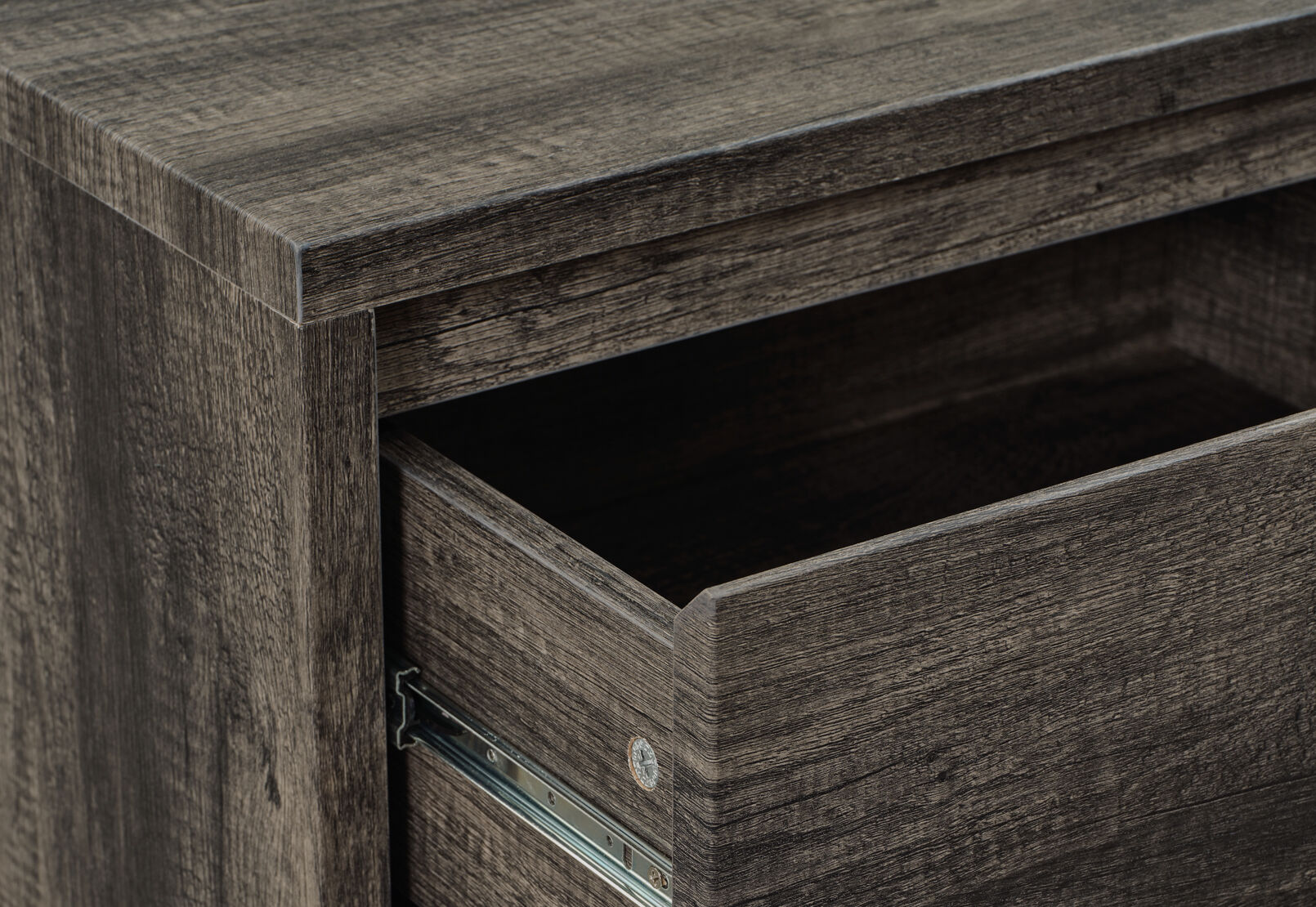 VESPERA 2 DRAWER BEDSIDE DARK GREY