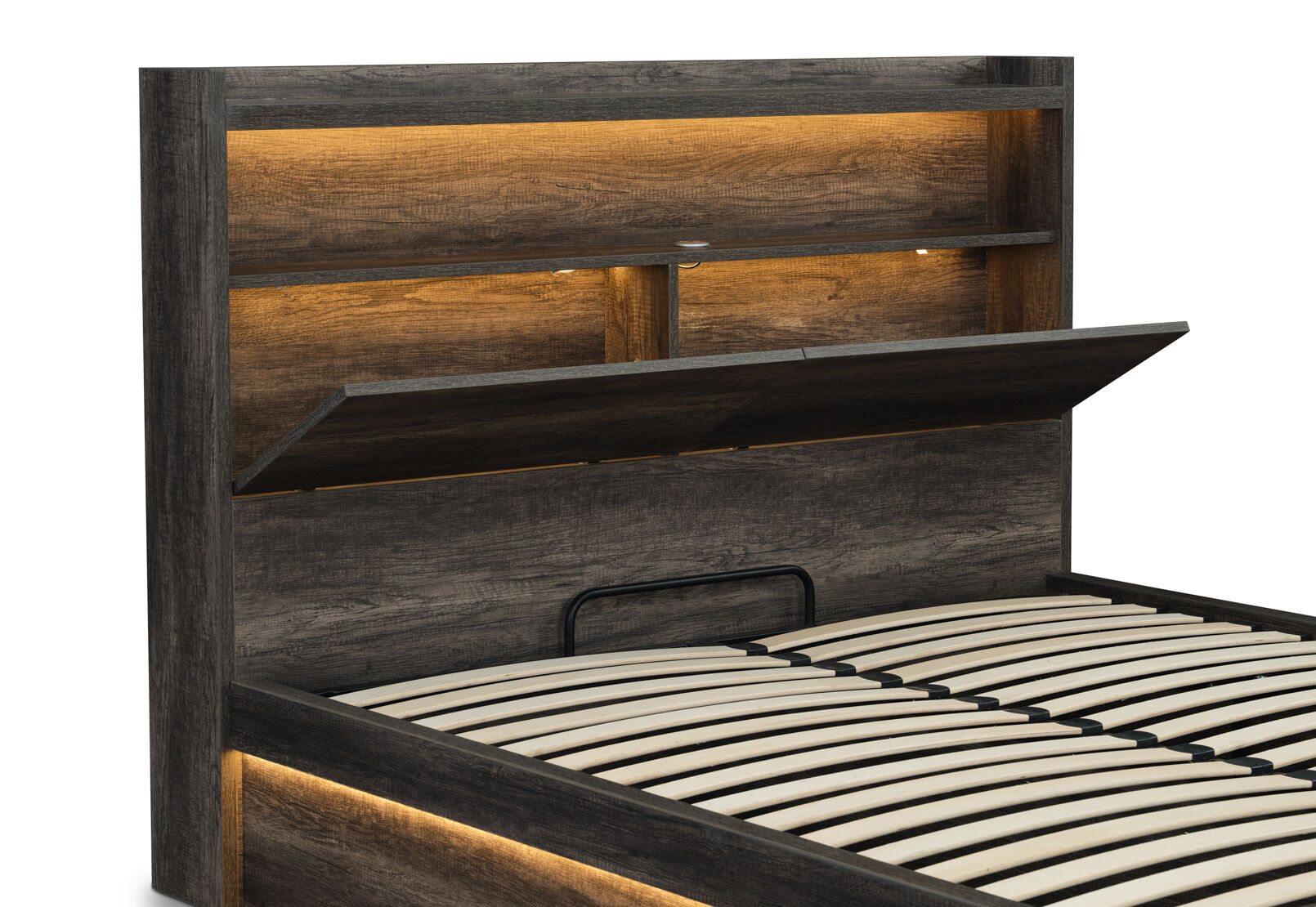 VESPERA QUEEN BED DARK GREY