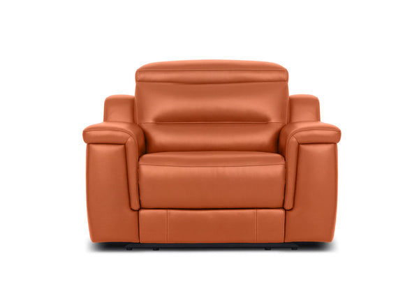 JEFFRIES LEATHER ELECTRIC RECLINER MID TAN