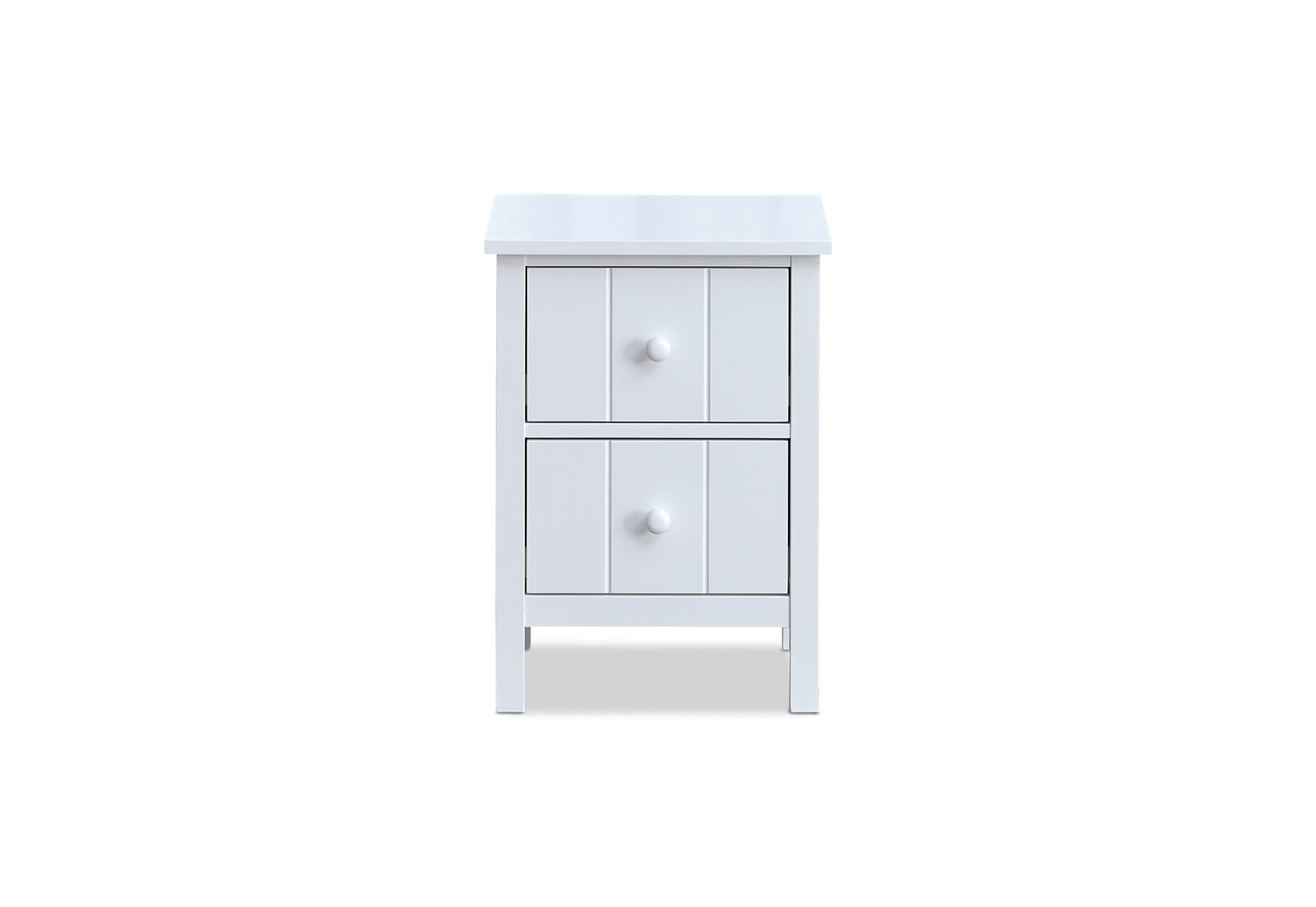 KENORA 2 DRAWER BEDSIDE WHITE