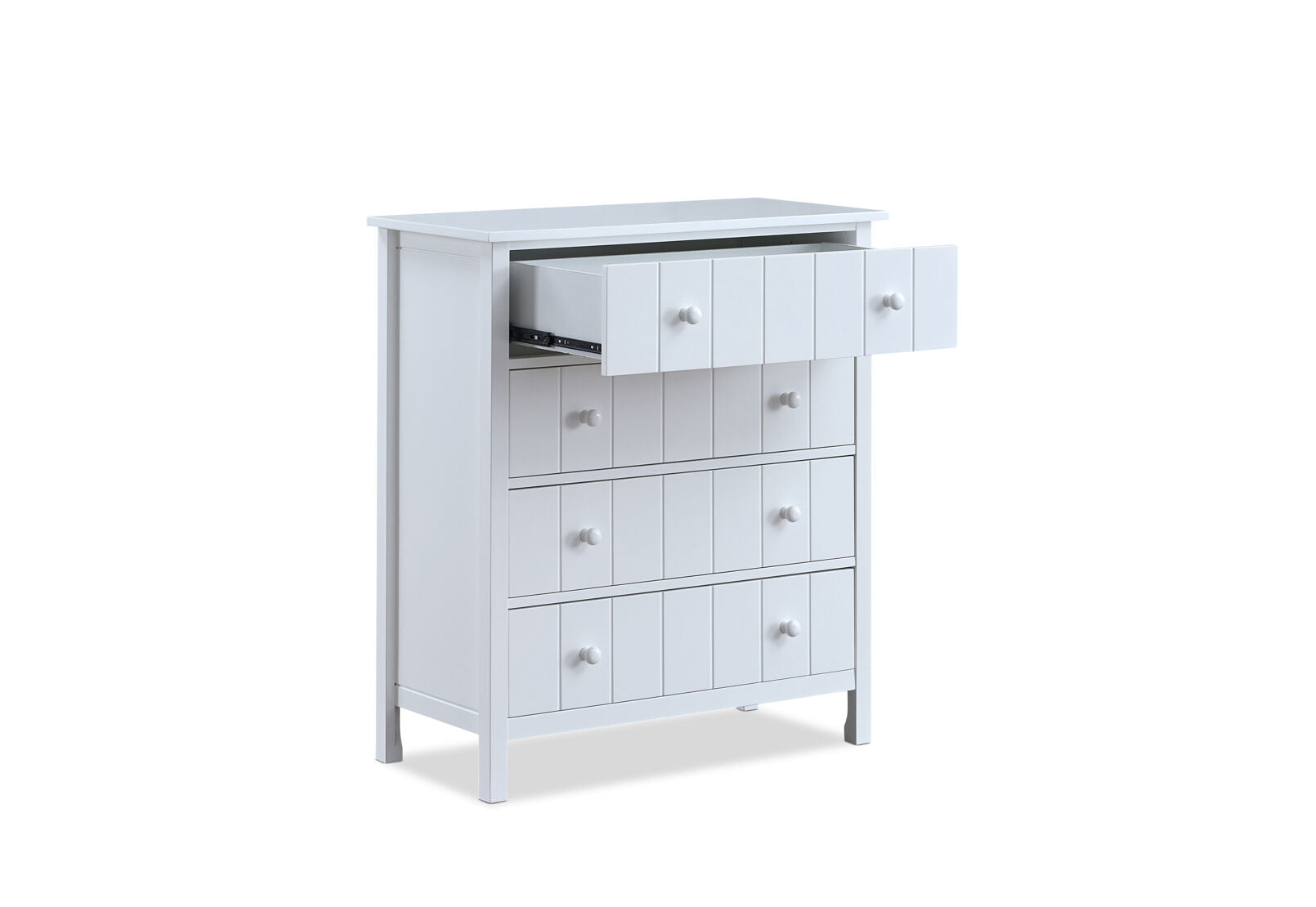 KENORA 4 DRAWER TALL CHEST WHITE