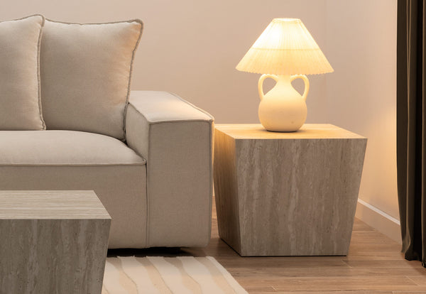 CAVELL LAMP TABLE BEIGE