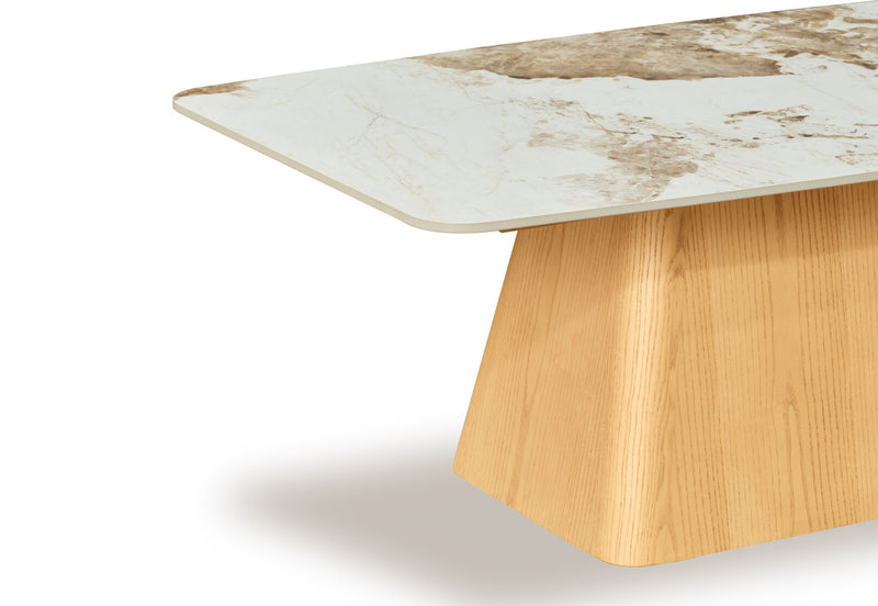 VINCENTIO COFFEE TABLE 	NATURAL WHITE