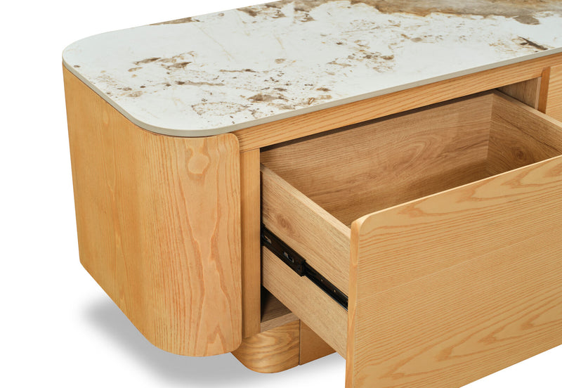 VINCENTIO ENTERTAINMENT UNIT NATURAL WHITE