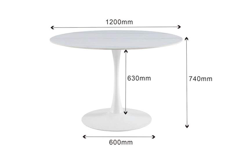 TYNSDALE DINING TABLE WHITE