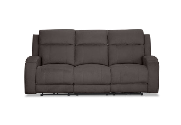BAYTOWN FABRIC 3 SEATER ELECTRIC RECLINERS GREY