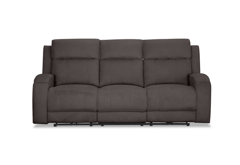 BAYTOWN FABRIC 3 SEATER ELECTRIC RECLINERS GREY